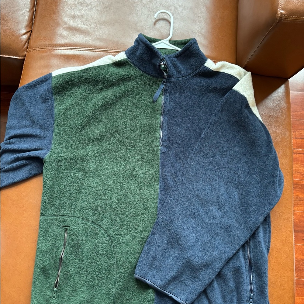 Men's Green and Blue Colorblock Sweater